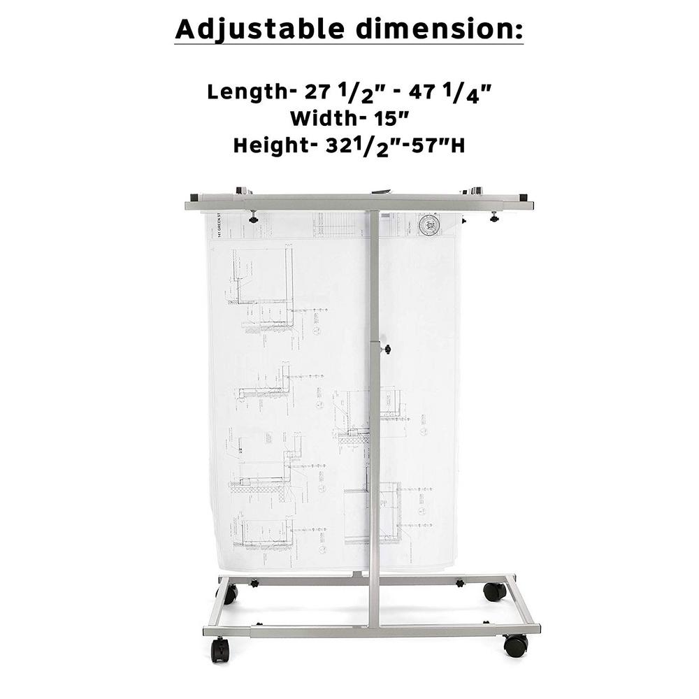 Mobile Vertical Plan Center for Blueprints, White