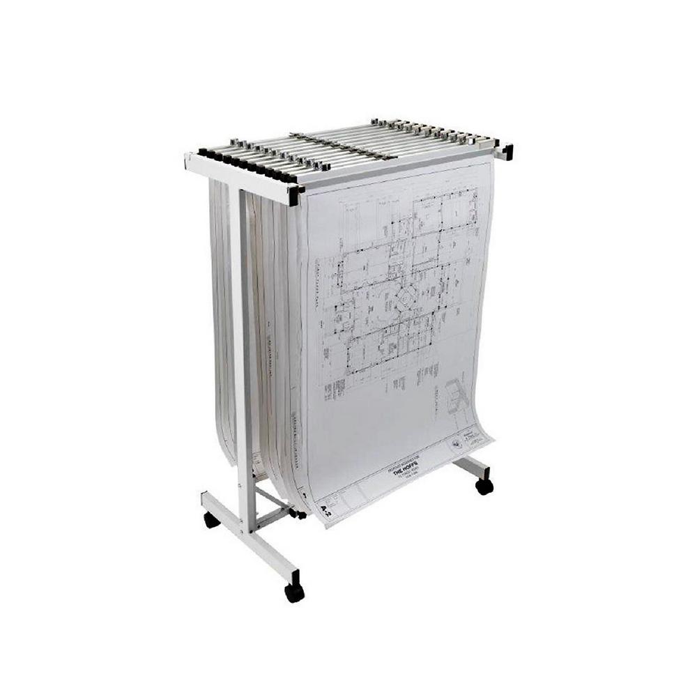 Expandable Mobile Plan Center for Blueprints, White