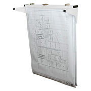 Drop/Lift Wall Rack for Blueprints, White