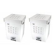 25 in. Corrugated Cardboard 16 Roll File Upright Storage Cabinet (2 pack)