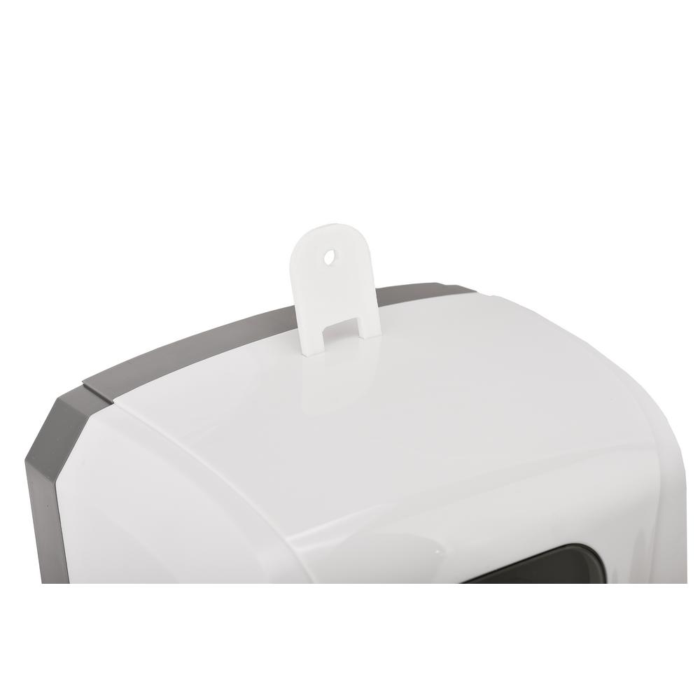 1200 ml. Wall Mount Automatic Foam Hand Sanitizer Soap Dispenser in White with Drip Tray (2-Pack)