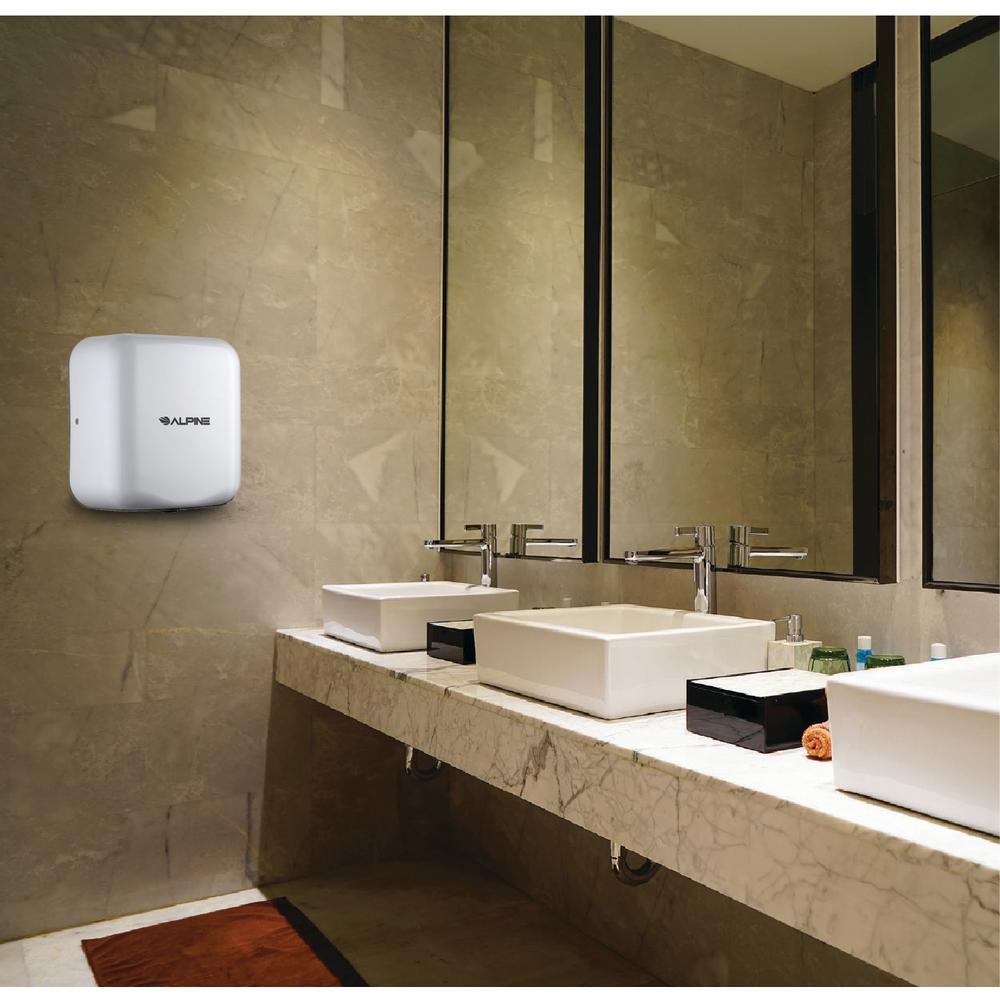 Hemlock Commercial Stainless Steel White Automatic 220-Volt High-Speed Electric Hand Dryer 2 Pack