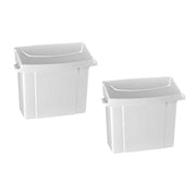 White Durable Plastic Sanitary Napkin Receptacle 2 Pack