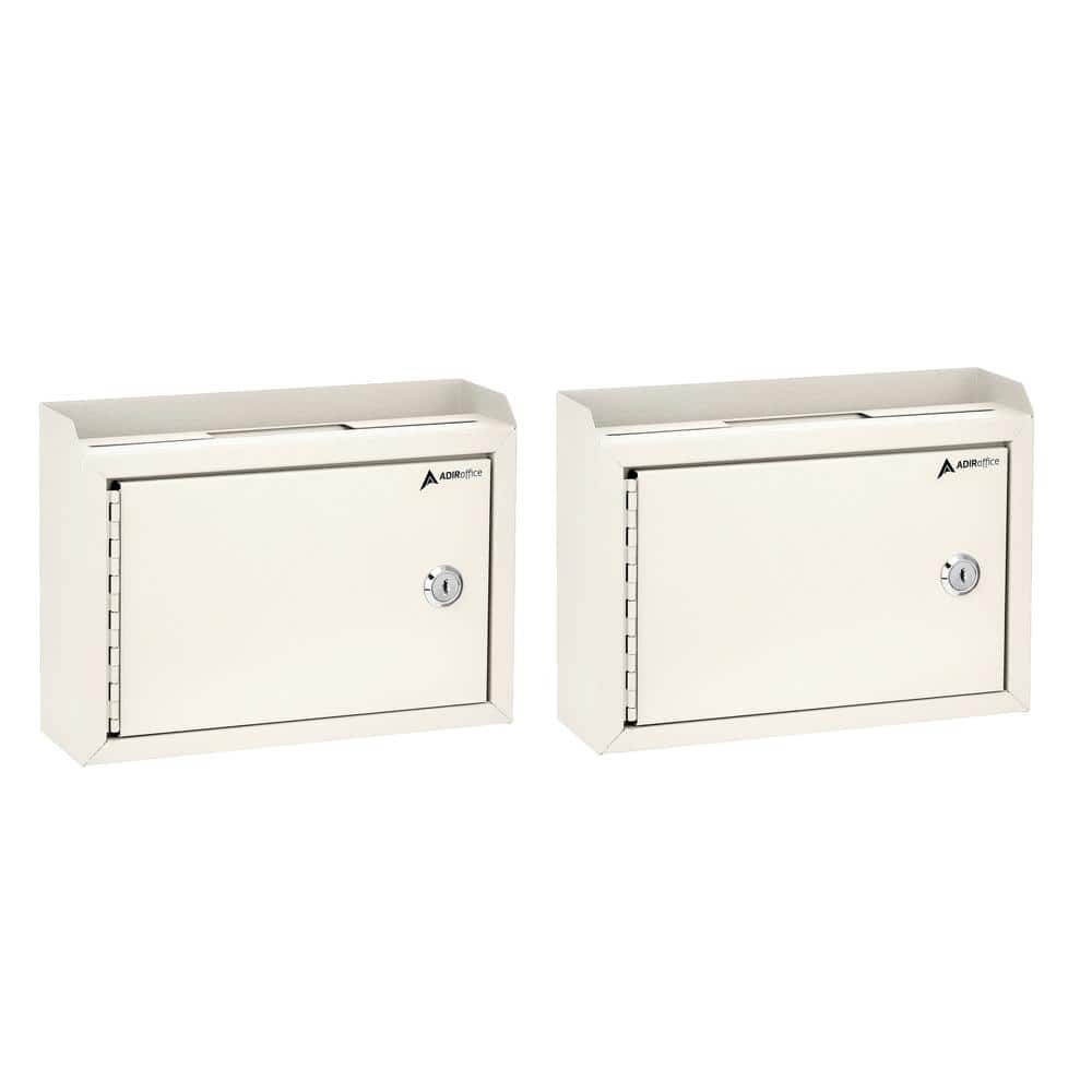 Wall Mountable Medium Size Steel Multi-Purpose Suggestion Drop Box (2 pack)
