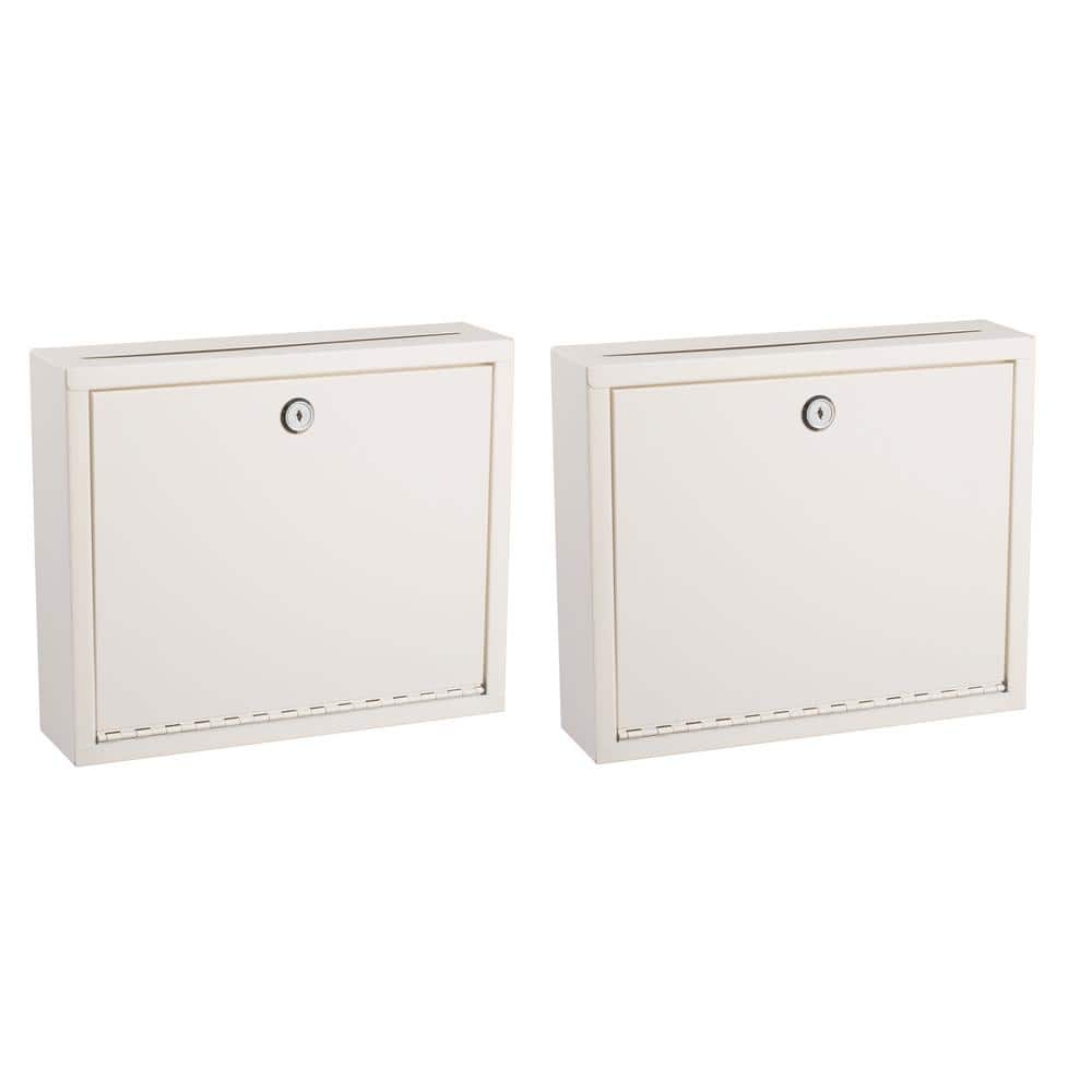 Wall Mountable Large Steel  Drop Box (2 pack)