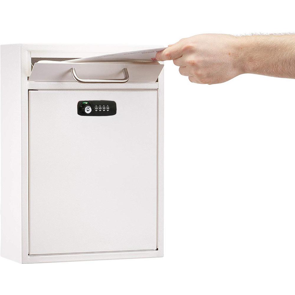 Large Wall Mountable Mailbox with Key and Combination lock
