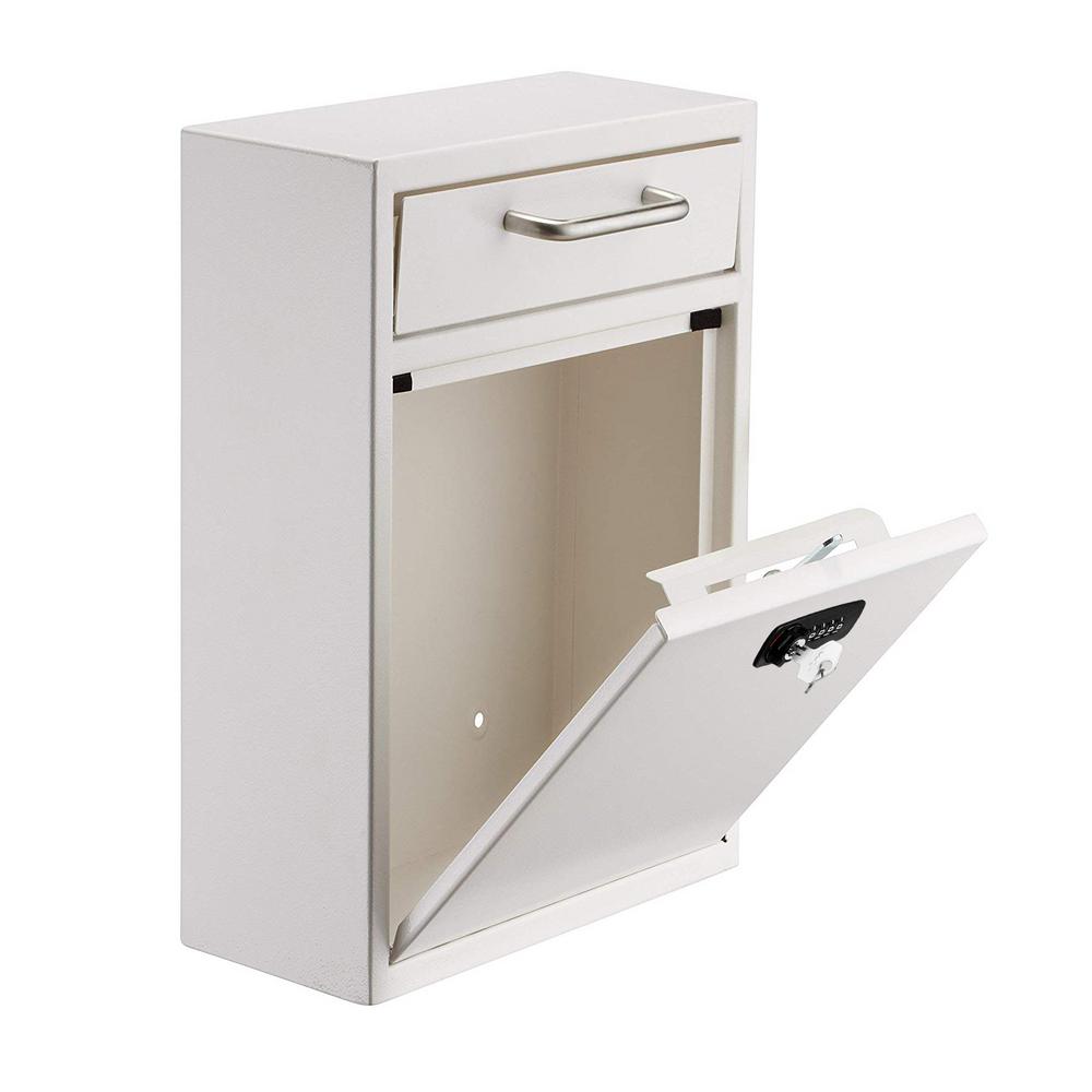 Large Wall Mountable Mailbox with Key and Combination lock