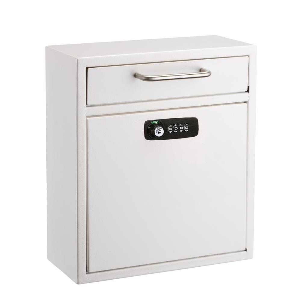Medium Wall Mountable Mailbox with Key and Combination lock