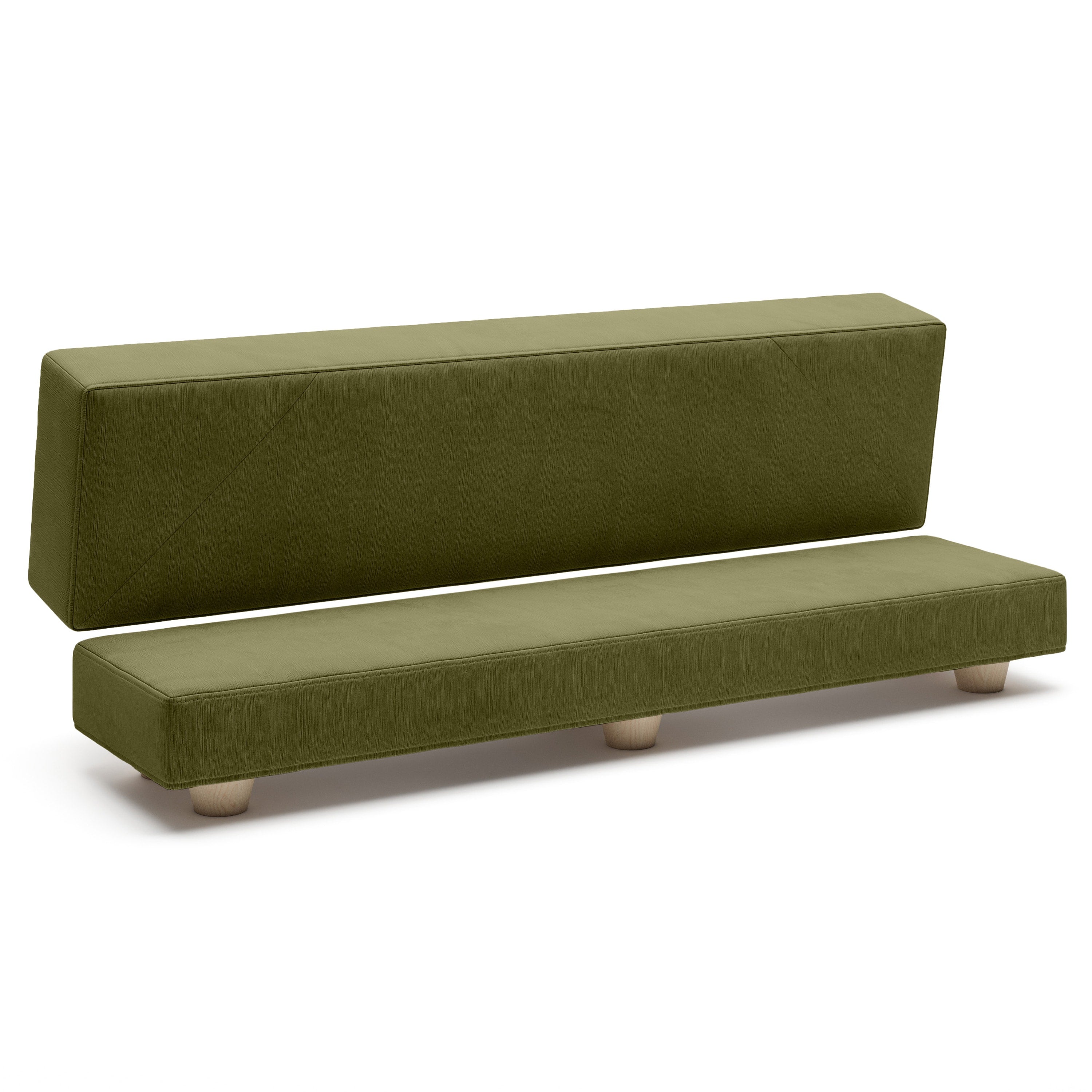 Jaxx Camden Convertible Bed Bench / Fold-Out Twin Guest Bed, Moss