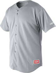 Rawlings  Adult Plated 150 Fabric Full-Button Jersey - Medium - Blue Gray