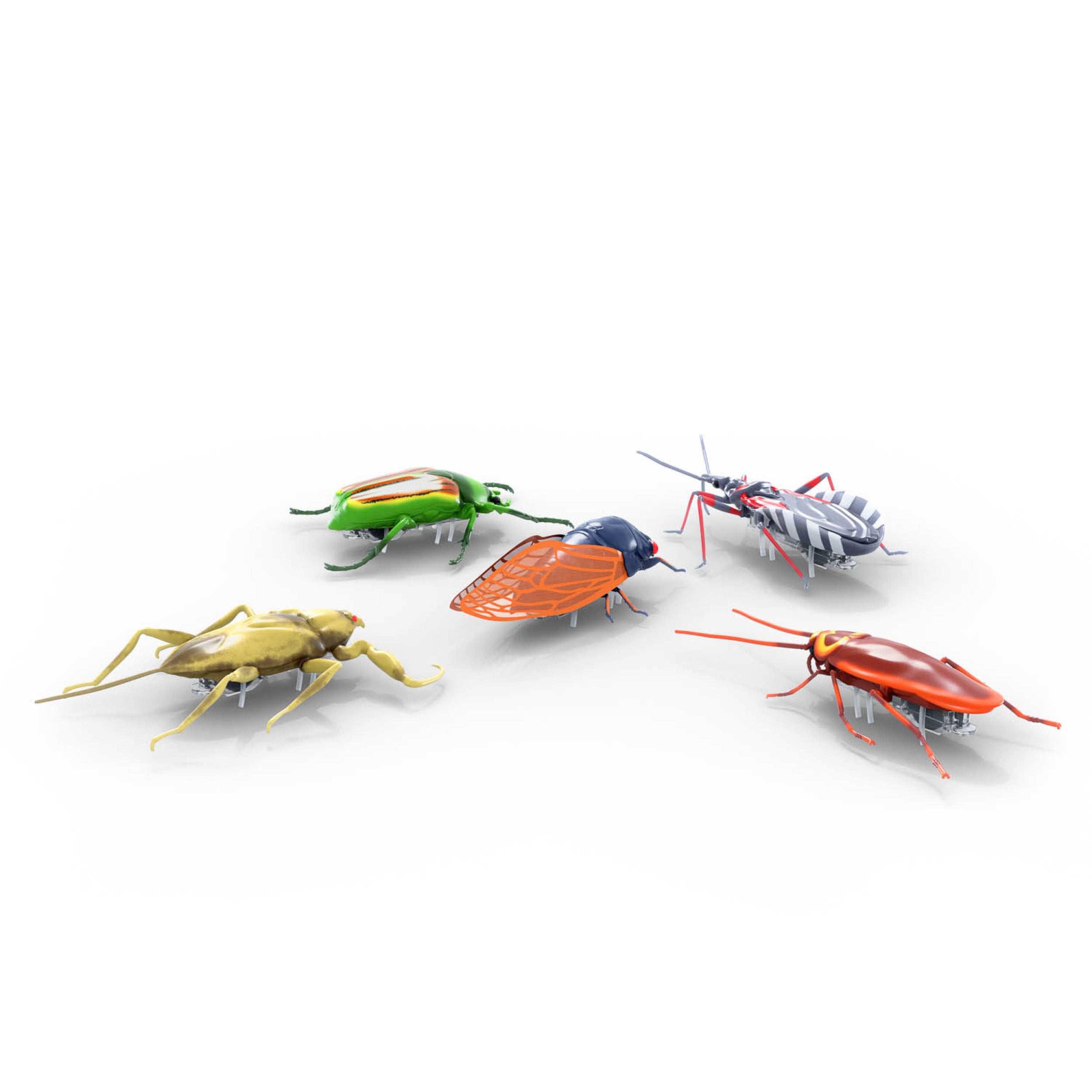 HEX BOTS Nano Real Bugs 5-Pack, Fake Insect Toy Figures, Sensory Toys for Kids & Cats, Robot Toys for Boys & Girls Aged 3 & Up