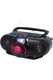 Emerson Portable Bluetooth, MP3/CD AM/FM Stereo Radio Cassette Player/Recorder with Subwoofer and USB Input Boombox
