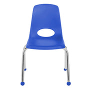 14" Stack Chair with Ball Glides - Blue