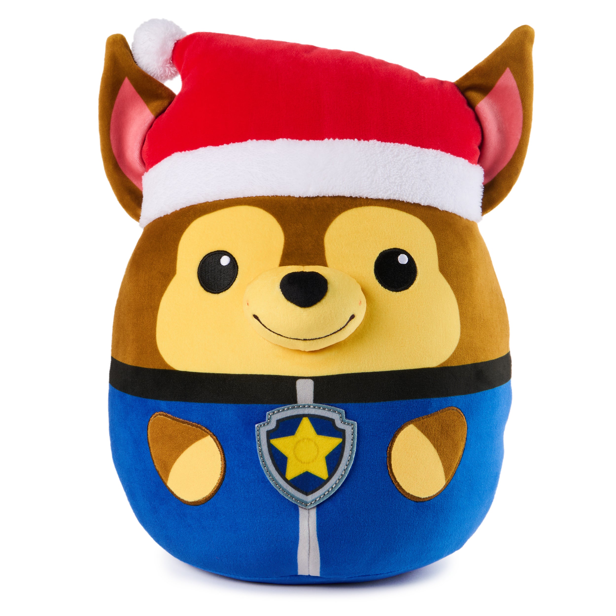 PAW Patrol Winter Holiday Chase Squish Plush, Official Toy from the Hit Cartoon, Special Edition Squishy Stuffed Animal for Ages 1 and Up, 12”