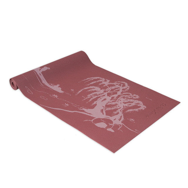 YOGI MAT™ Willow Tree - Maroon -  1/8"H x 24"W x 68"L