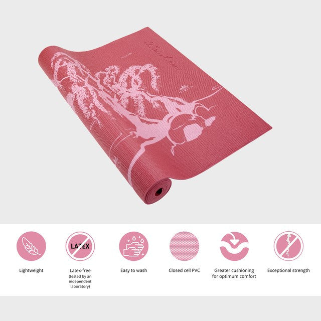 YOGI MAT™ Willow Tree - Maroon -  1/8"H x 24"W x 68"L