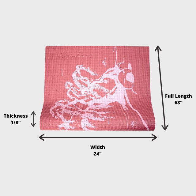 YOGI MAT™ Willow Tree - Maroon -  1/8"H x 24"W x 68"L