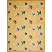 Wing Dings 3'10" x 5'4" area rug in color Gold