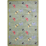 Wing Dings 7'8" x 10'9" area rug in color Green