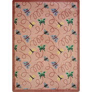 Wing Dings 5'4" x 7'8" area rug in color Rose