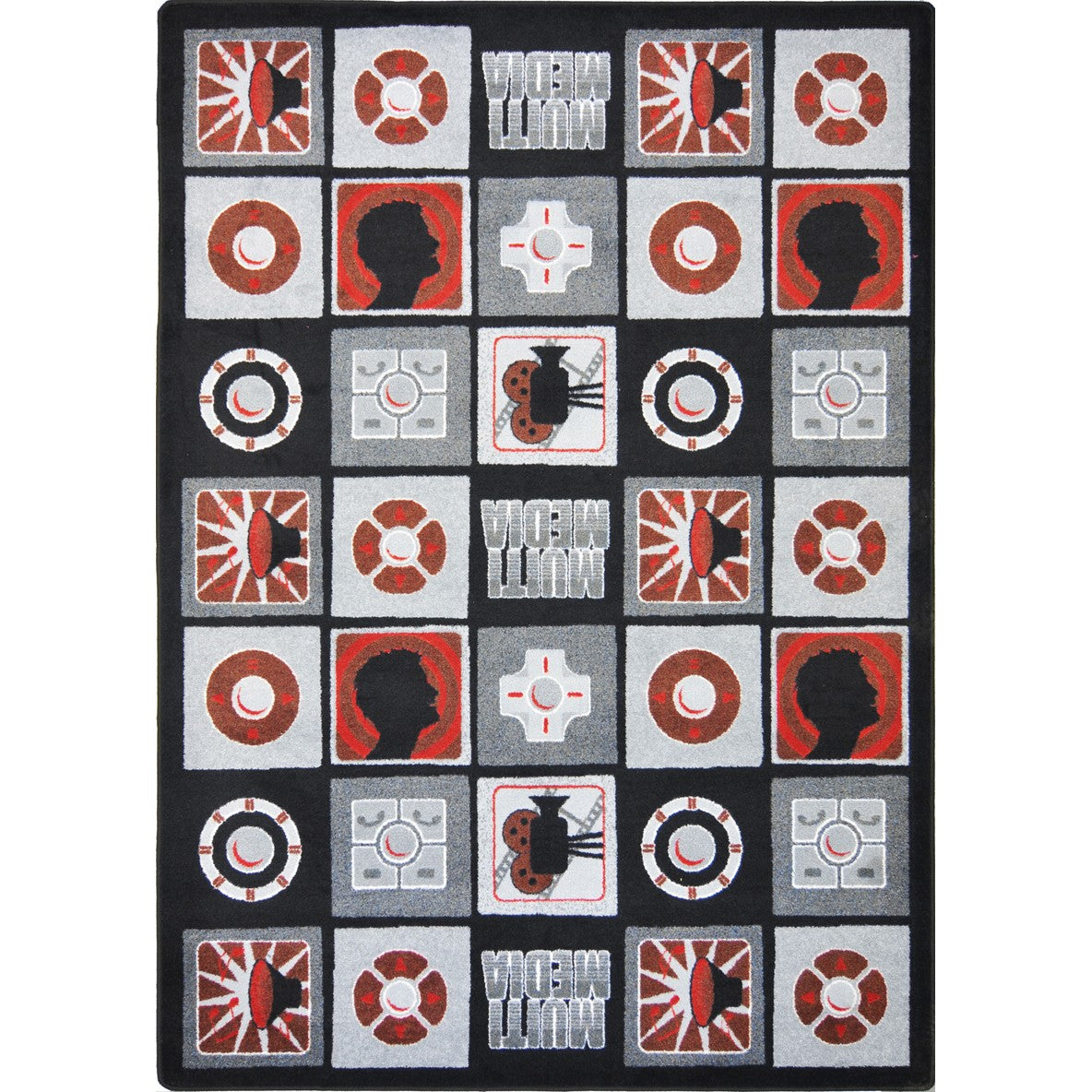 Wired 3'10" x 5'4" area rug in color Red