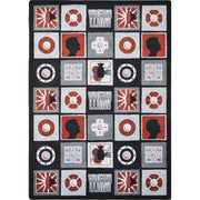 Wired 3'10" x 5'4" area rug in color Red