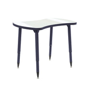 Adapte 25" x 37" Bowtie Dry-Erase Activity Table with Adjustable Tapered Legs - Whiteboard/Navy