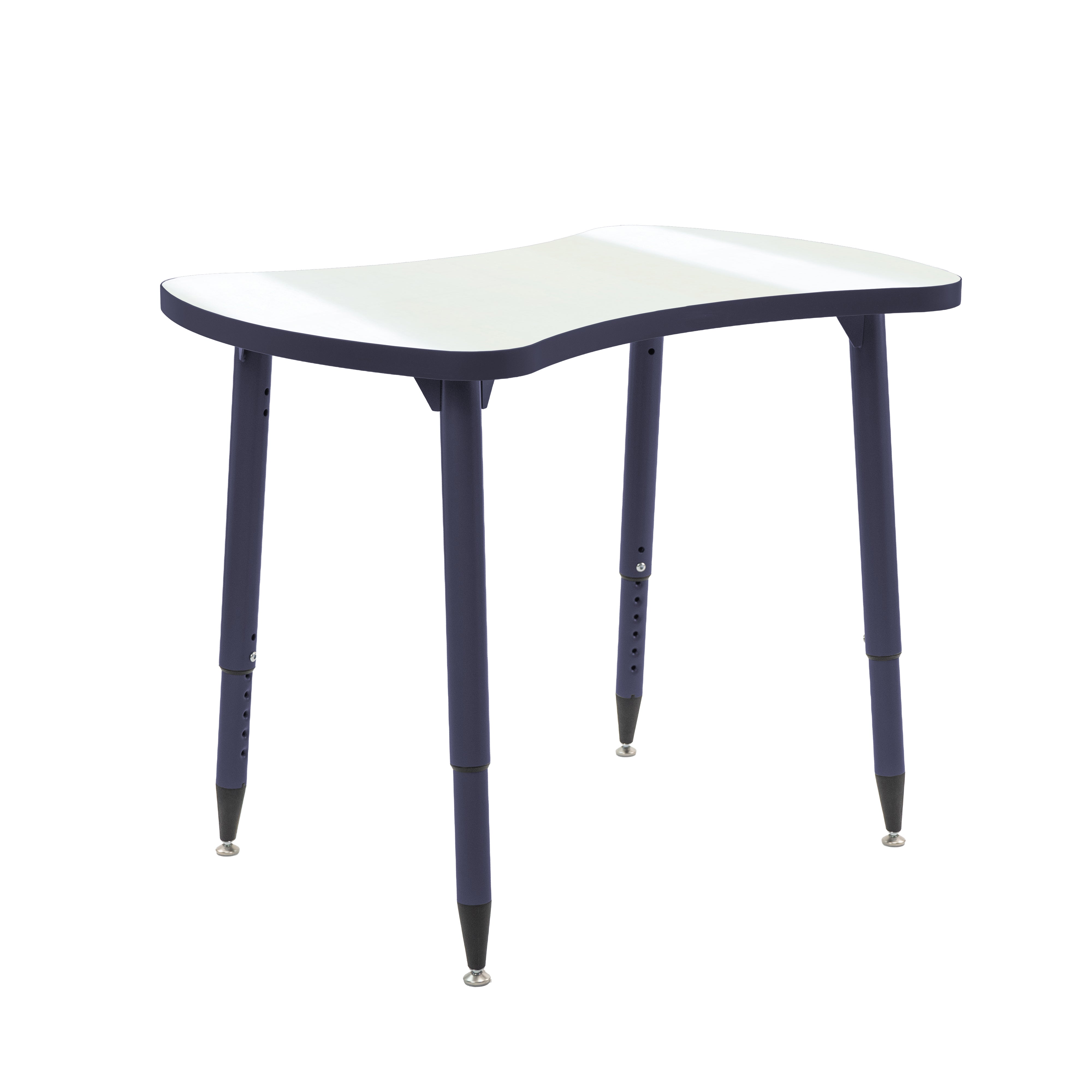 Adapte 25" x 37" Bowtie Dry-Erase Activity Table with Adjustable Tapered Legs - Whiteboard/Navy