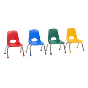 10" Stack Chair with Ball Glides, 4-Piece - Assorted