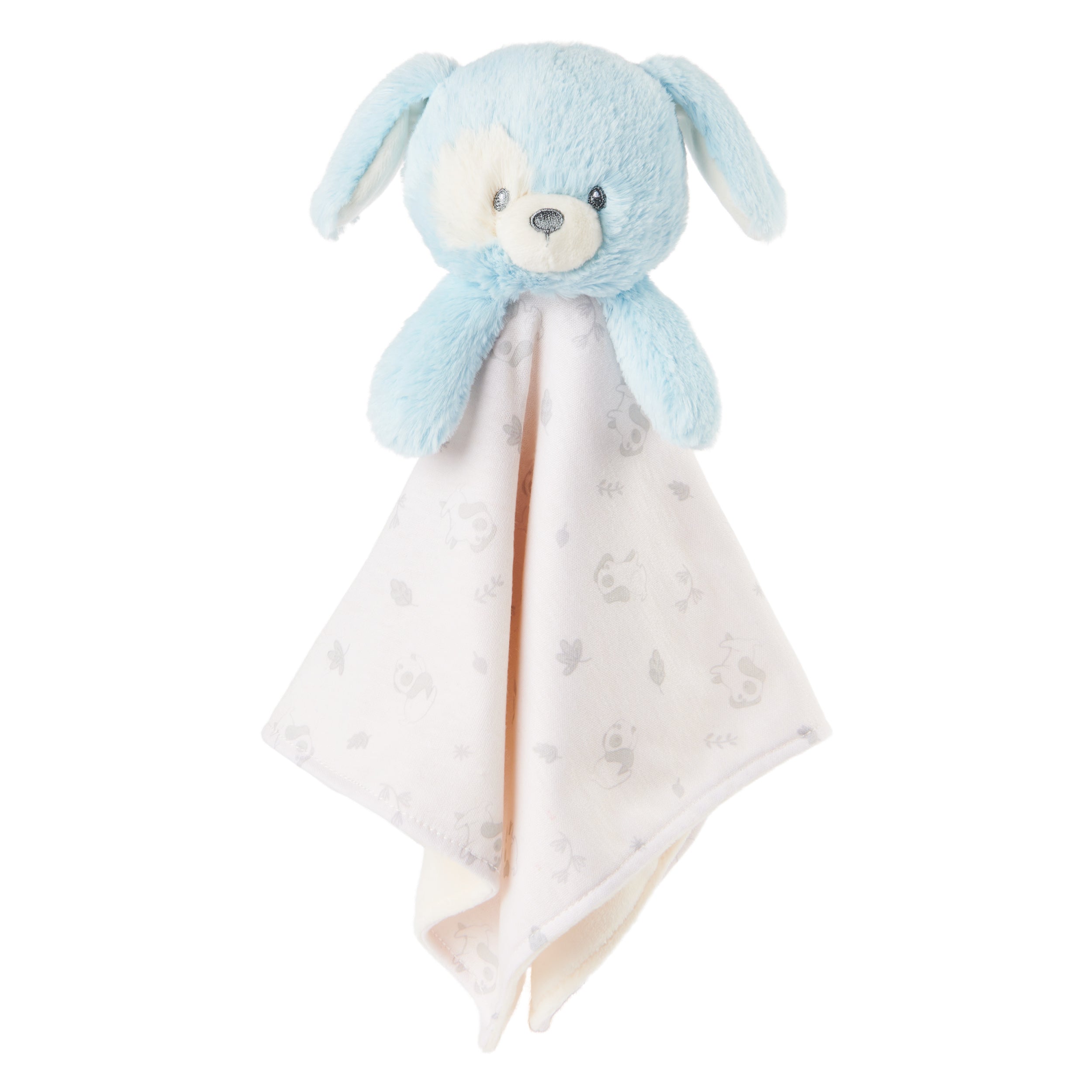 GUND Baby Sustainably Soft Puppy Lovey, Stuffed Animal Plush Blanket Made from 100% Recycled Materials, for Babies and Newborns, Blue/Cream, 10”