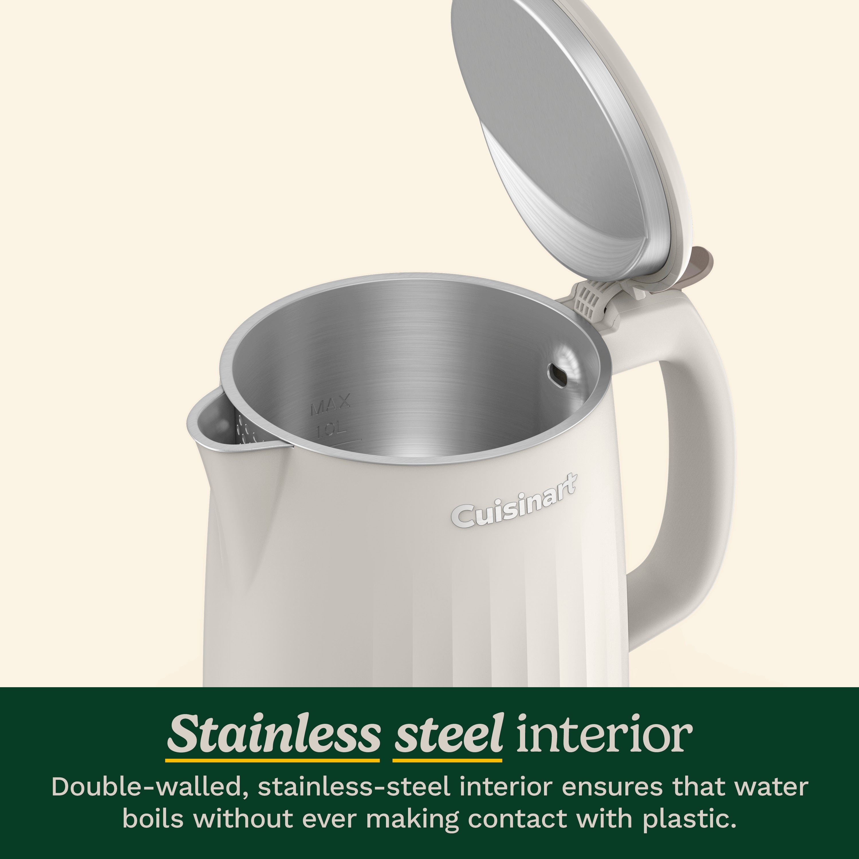 Soho™ 1-Liter Double-Wall Electric Kettle - Truffle