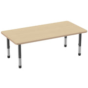 30" x 60" Rectangle Thermofused Activity Table with Adjustable Chunky Legs - Maple/Maple/Black