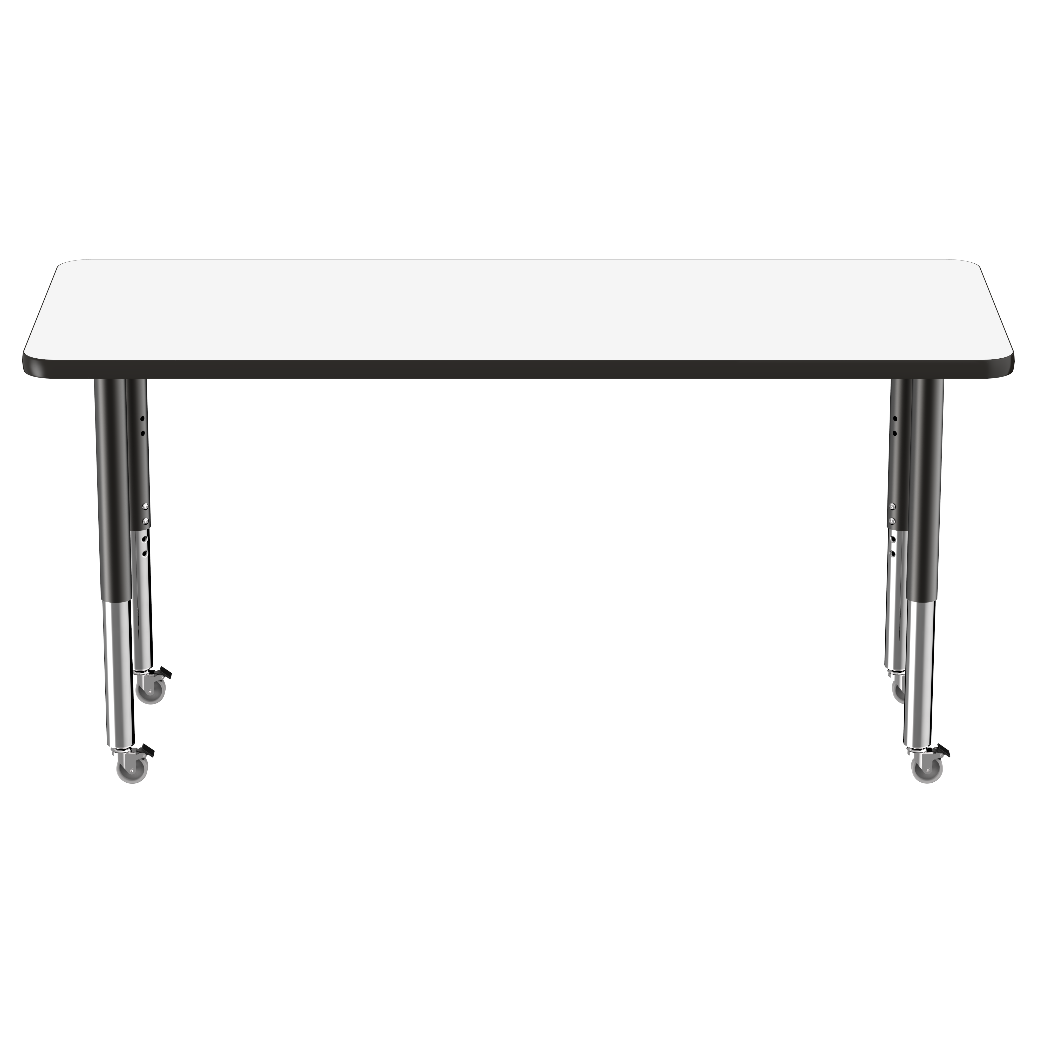 24" x 60" Rectangle Dry-Erase Activity Table with Adjustable Super Legs - Whiteboard/Black
