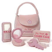 Baby GUND Play Soft Collection, My First Purse 5-Piece Plush Playset with Rattle, Mirror and Crinkle Plush Toys, Sensory Toy for Babies and Newborns, 8”