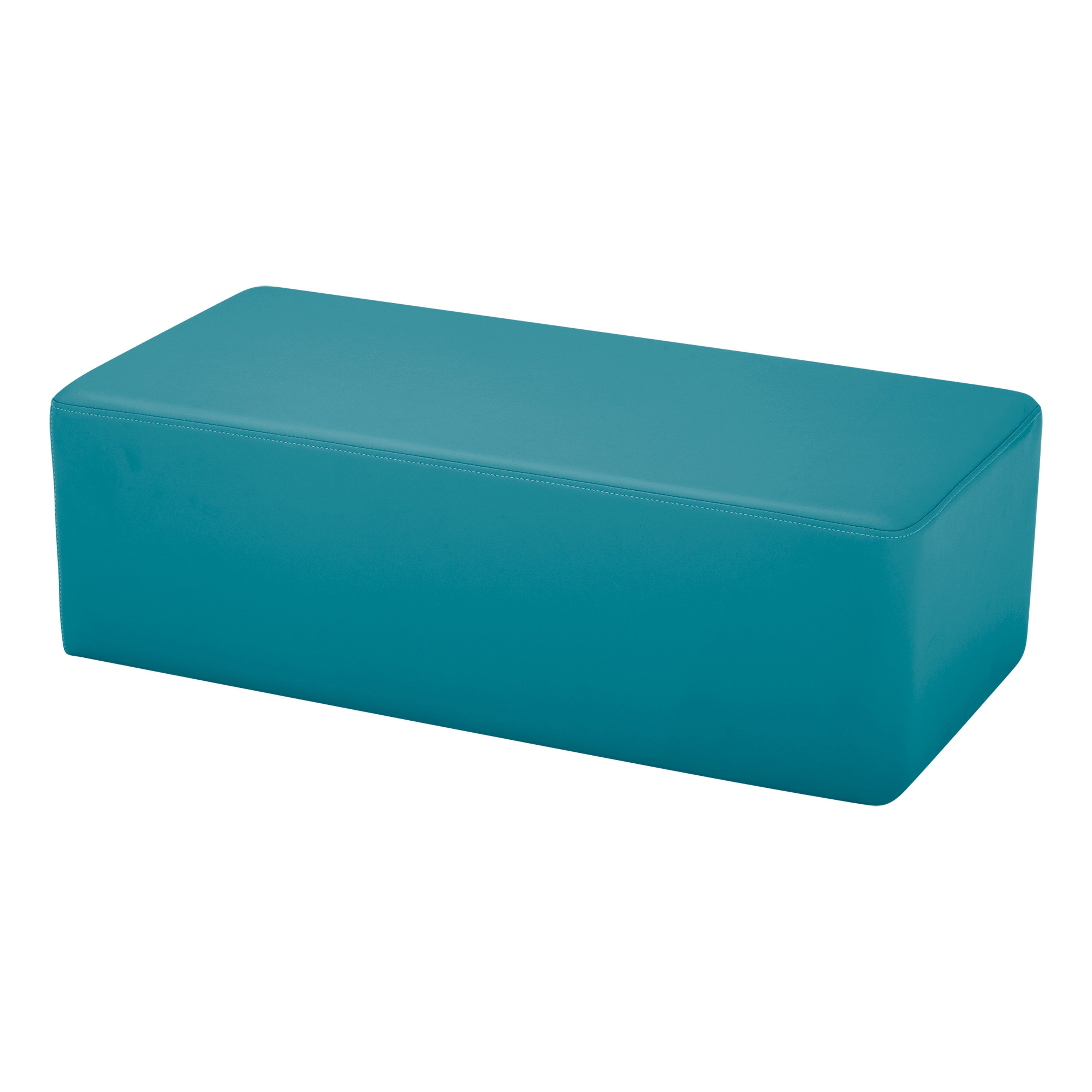 Pro Series Upholstered Rectangle Ottoman 12" Height - Teal