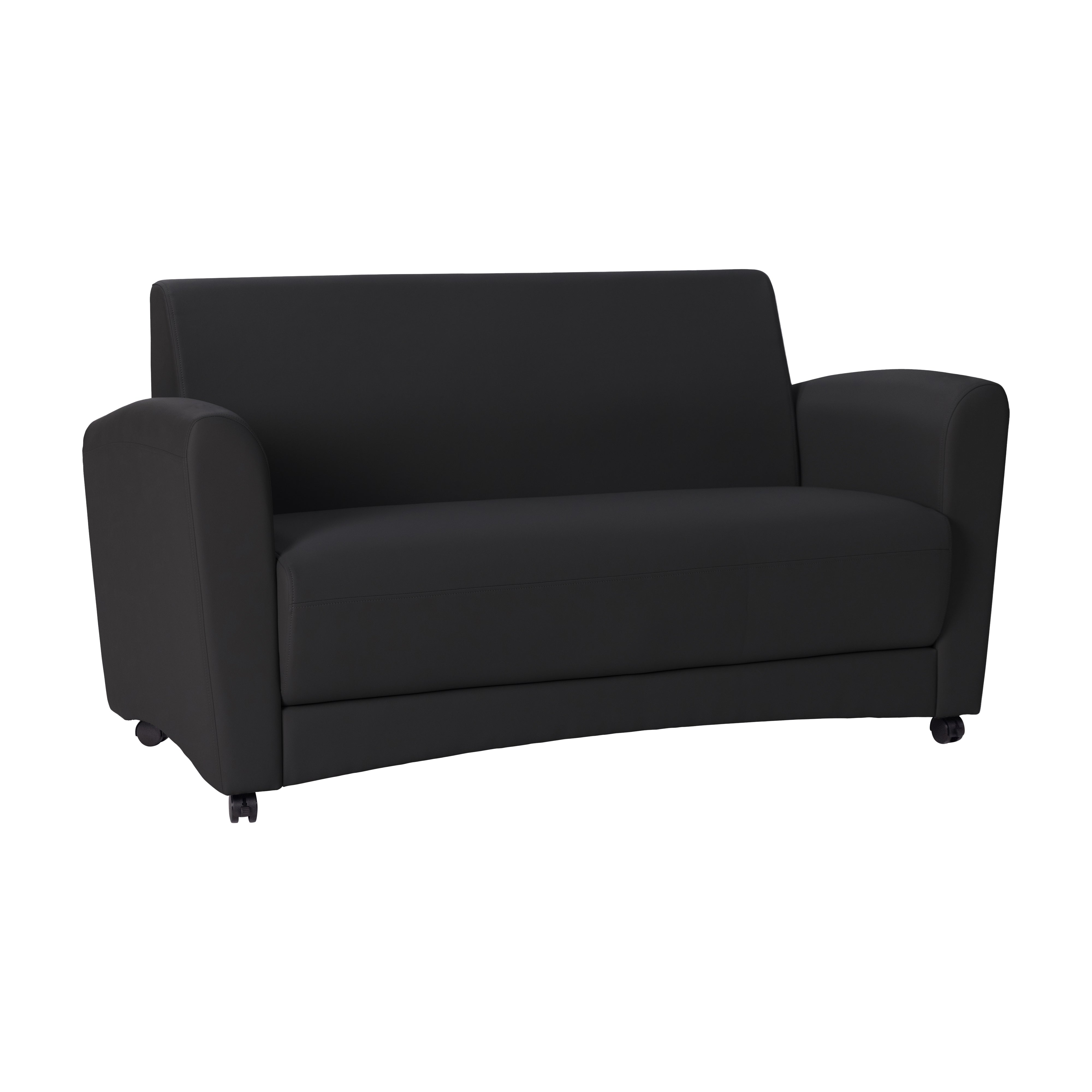 Pro Series Upholstered Mobile Common Area Sofa - Black