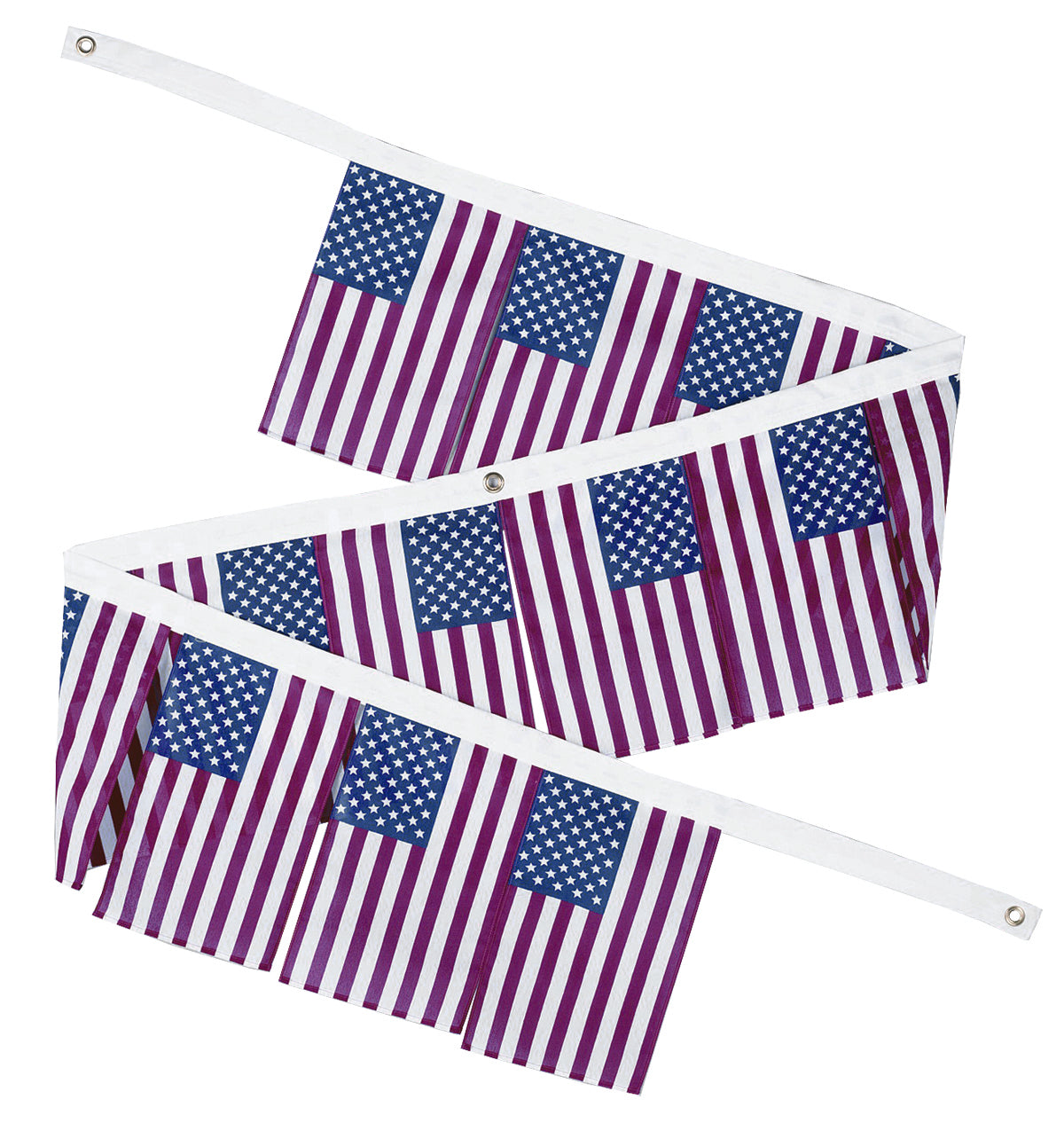 Annin Flagmakers US flag garland decoration 12 feet (Model 41320) 100% Made in USA