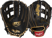 Rawlings R9 Baseball Series 12.75-Inch Baseball Glove  - Left Hand Thrower - Black
