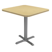 30" x 30" Square Cafe Bistro Table - Maple/Silver
