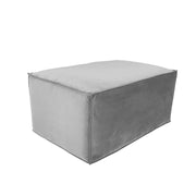 Overstuffed 36" x 24" Rectangle Microfiber Ottoman, 16" Height - Sterling