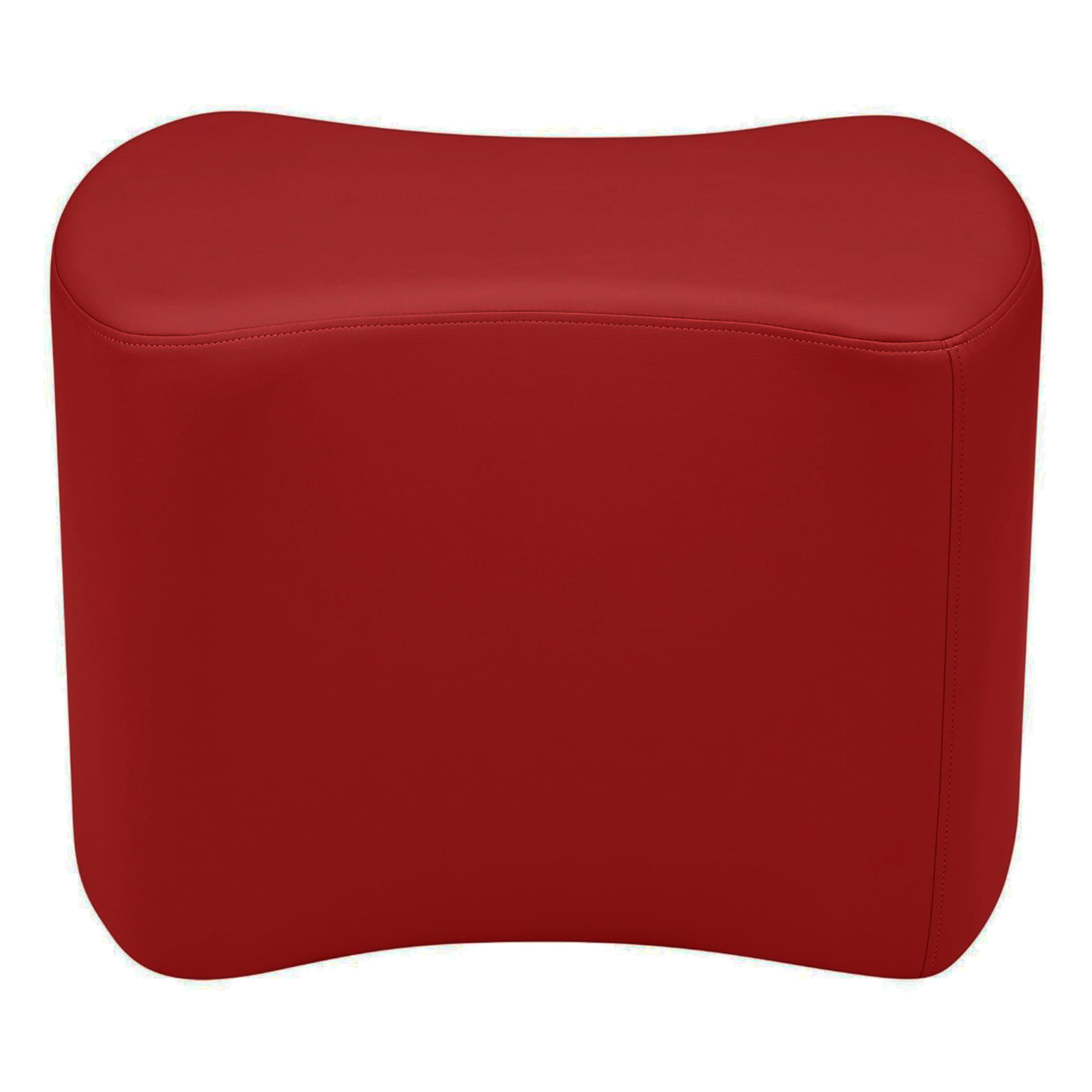 Pro Series Upholstered Bowtie Ottoman 18" Height - Crimson