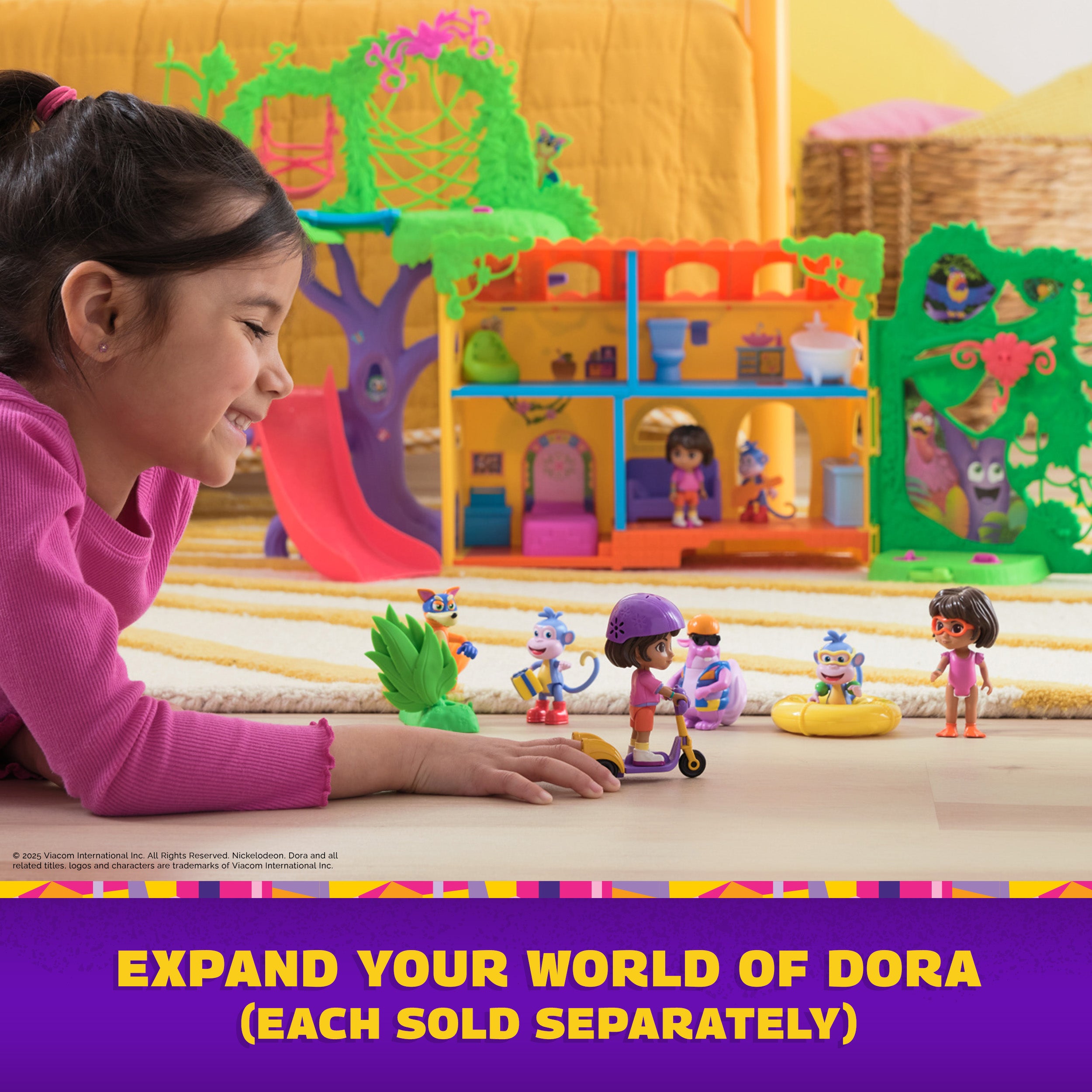 Dora, Explore & Play Rainforest Casita Playset, Dora & Boots Figures, Dollhouse Furniture, Bilingual Phrases, Kids Toys for Girls & Boys Ages 3 and Up