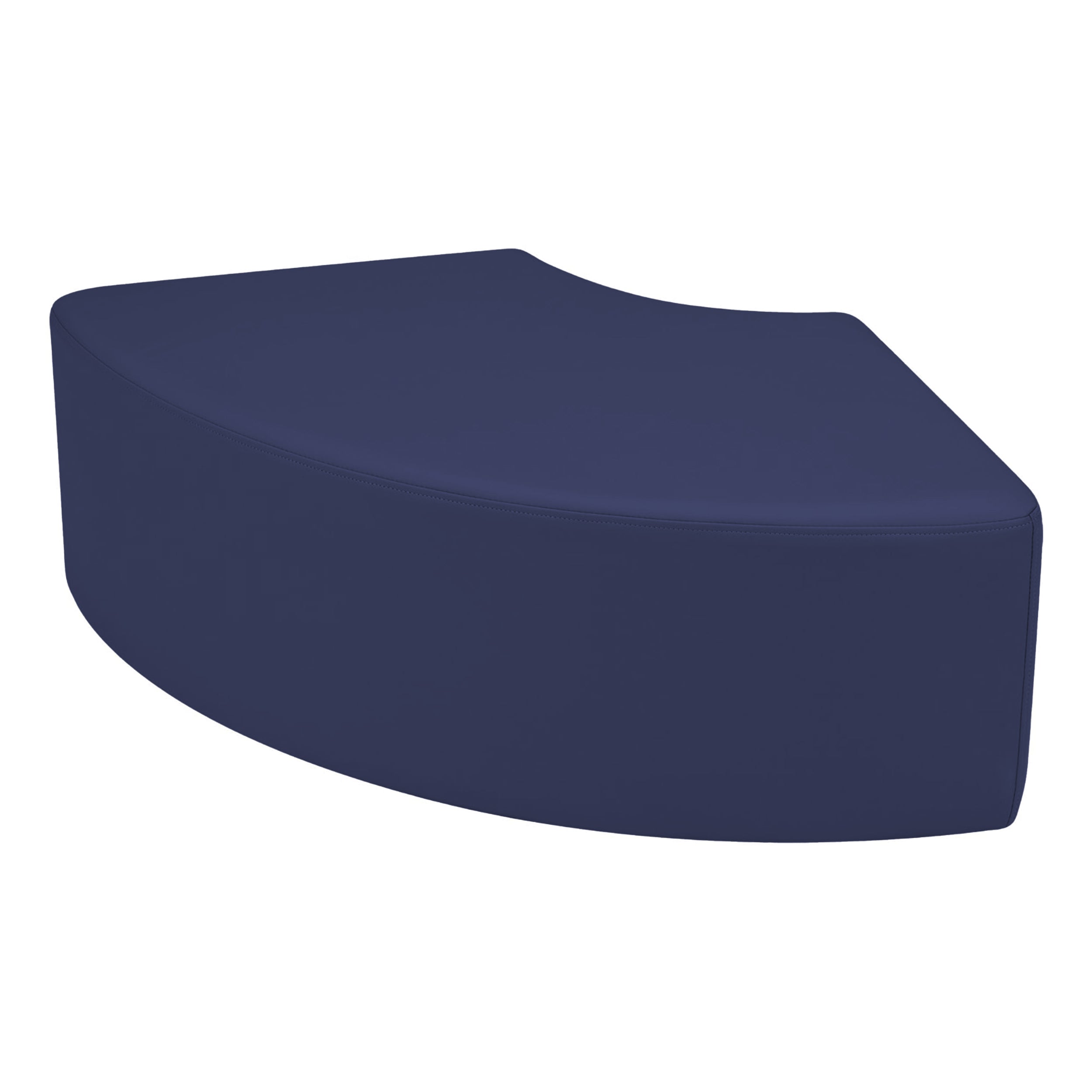 Pro Series Upholstered Quarter Circle Ottoman 12" Height - Navy