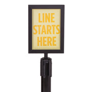 Sign Holder ‐ Black ‐ For Premium Steel Stanchions