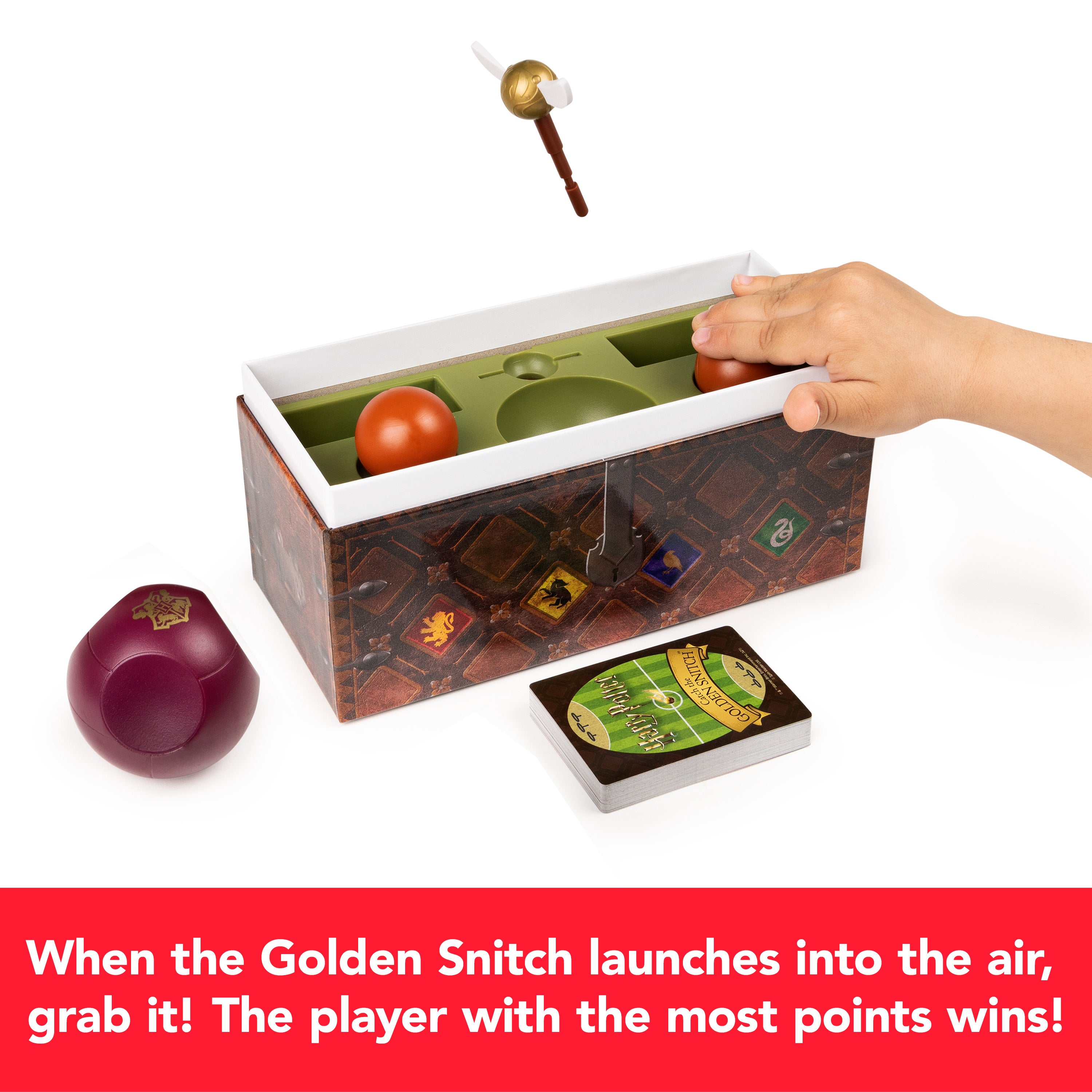 Harry Potter Catch The Golden Snitch, A Quidditch Board Game for Witches, Wizards and Muggles, Family Game Ages 8 & up