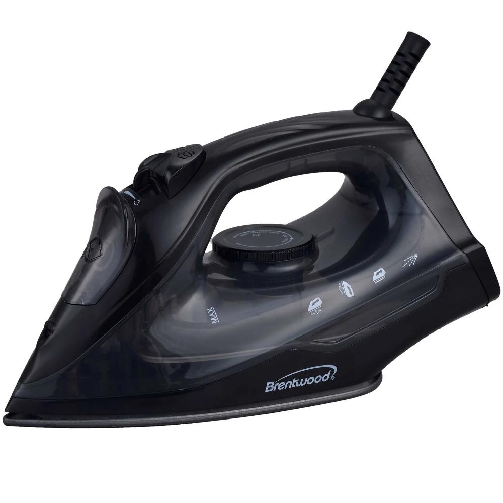 Brentwood Brentwood 1200W Lightweight Non-stick Steam Iron With Extra Long 8ft Cord (MPI51BK) - Black