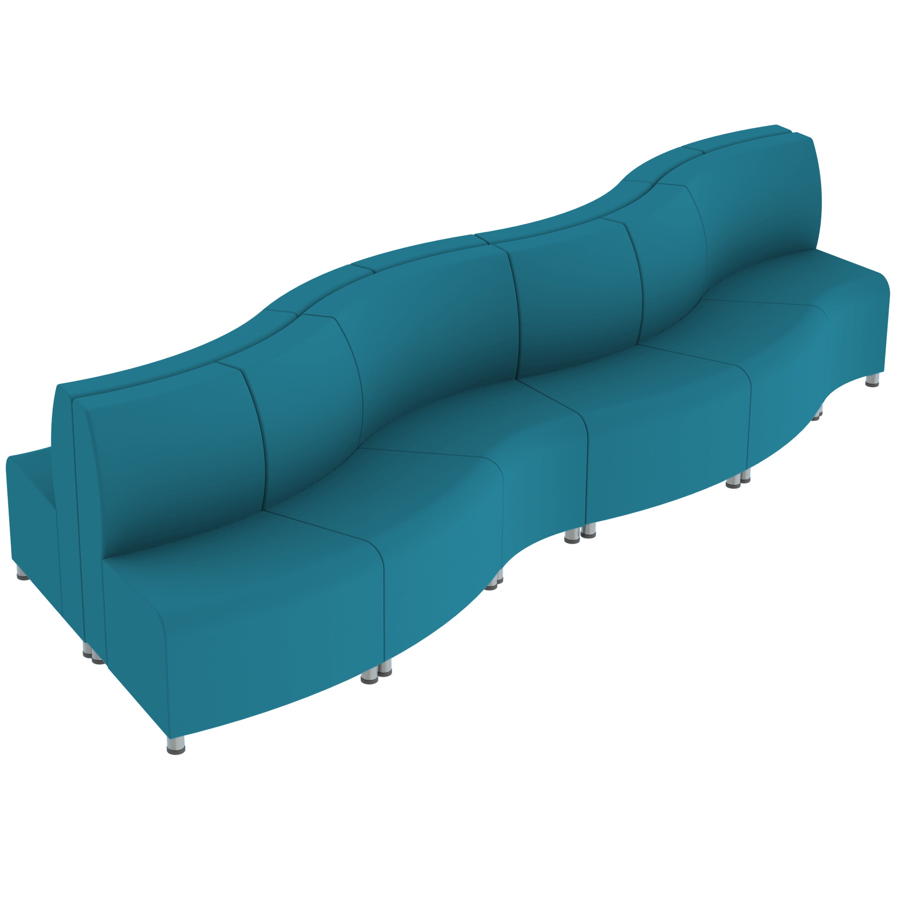Pro Series Connect Edged Crest Seating, 12-Piece Set - Teal