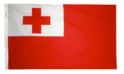 Tonga Flag 4x6 ft. Nylon SolarGuard Nyl-Glo 100% Made in USA to Official United Nations Design Specifications.