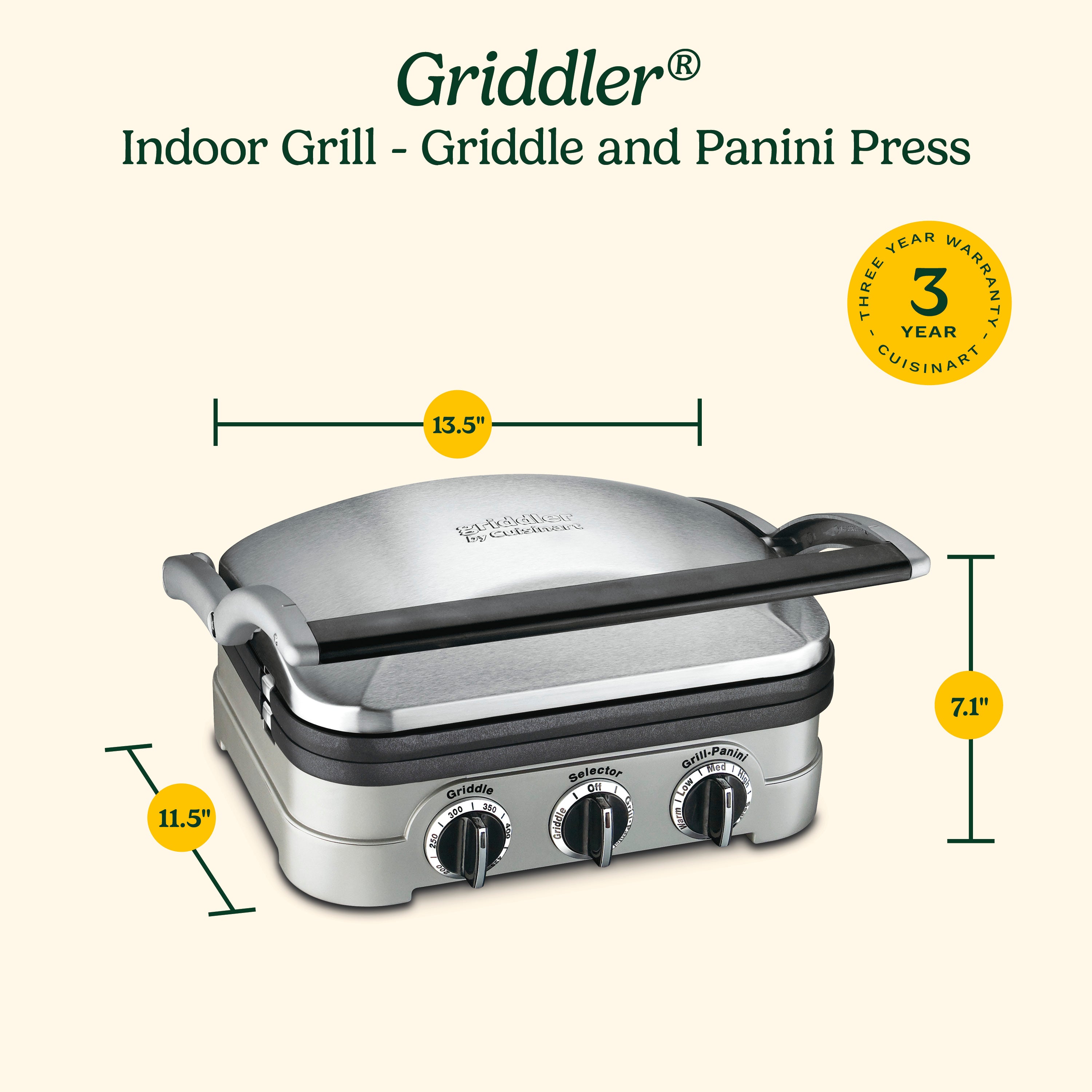 Griddler® Indoor Grill - Griddle and Panini Press