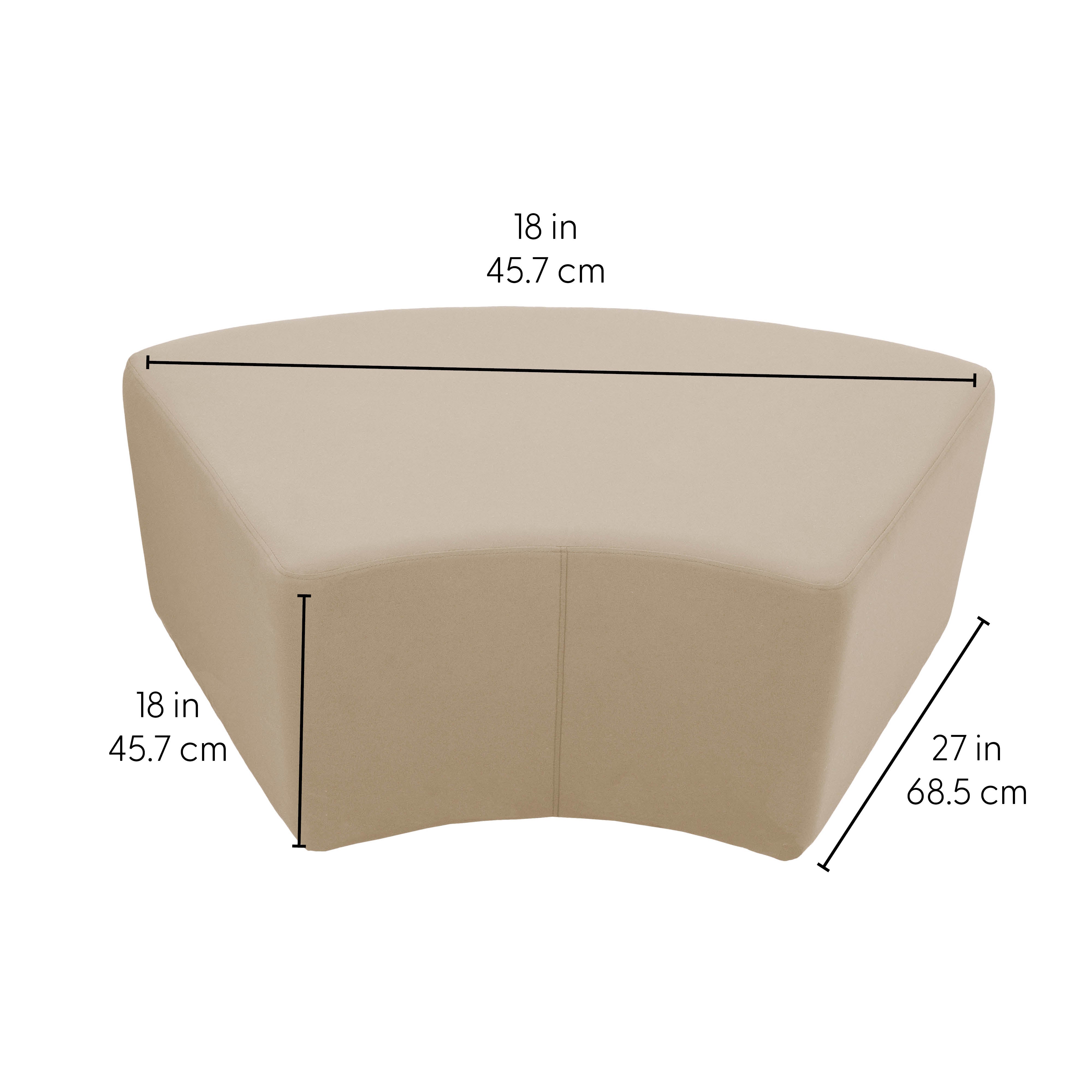 Outdoor 24" x 48" S-Curve Ottoman with Sunbrella®, 18" H - Spectrum Sand